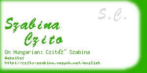 szabina czito business card